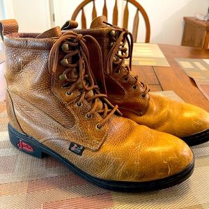 Justin Lace up boots size 9